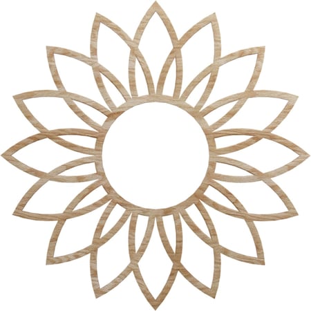 Ekena Millwork Daisy Wood Fretwork Pierced Ceiling Medallion, Red Oak, 22"OD x 7 5/8"ID x 3/8"T CMWP22X22X0375DARO